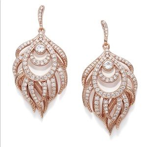 Kendra Scott Emelia feather earrings in rose gold